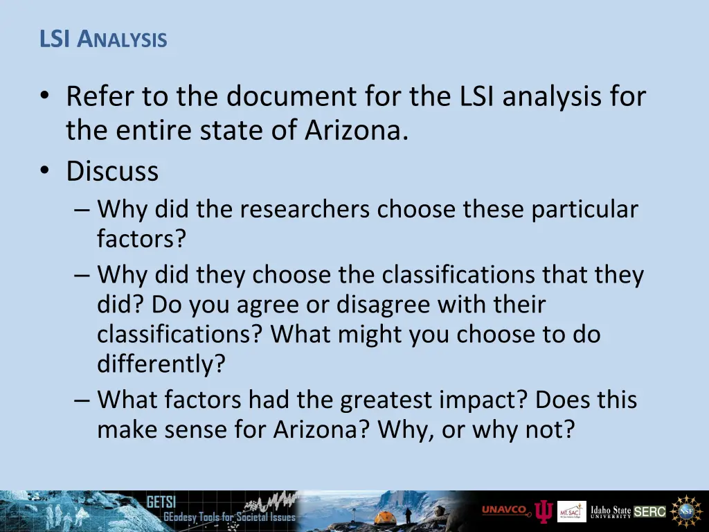 lsi a nalysis