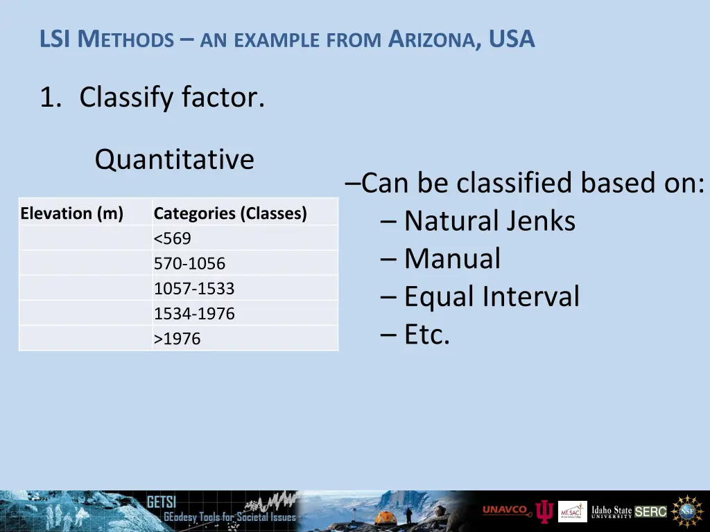 lsi m ethods an example from a rizona usa