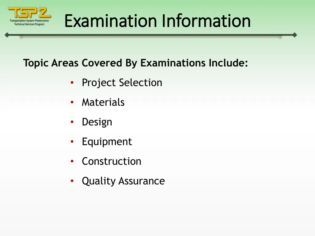 examination information examination information 1