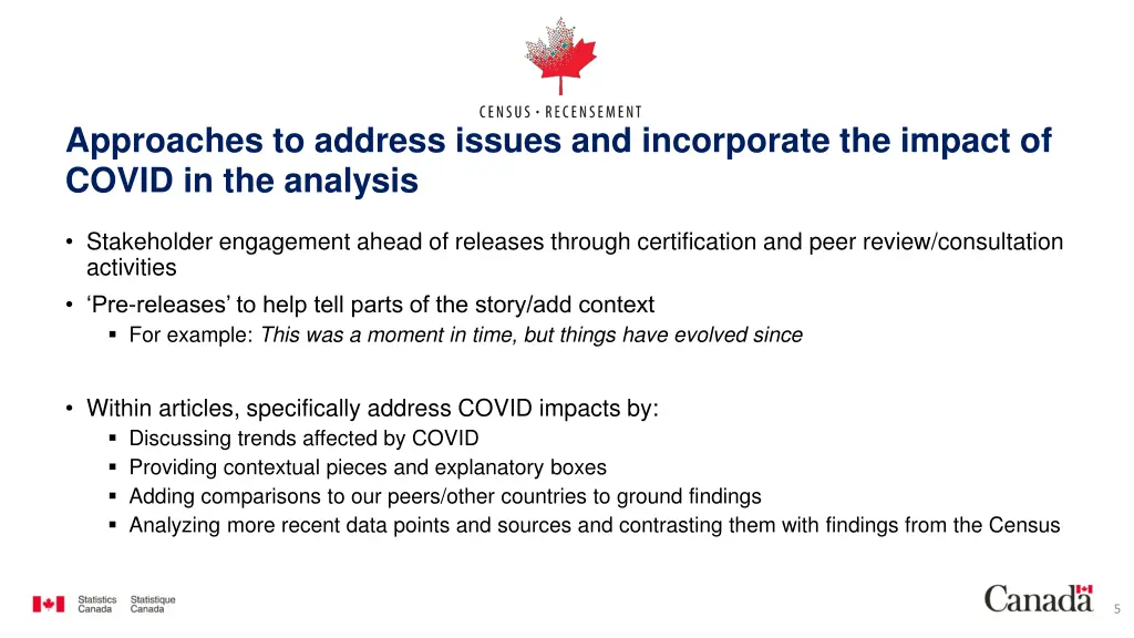 approaches to address issues and incorporate