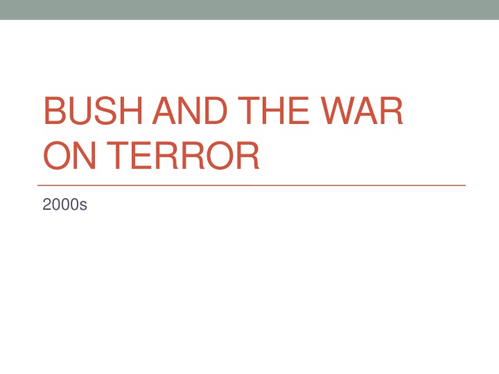 bush and the war on terror