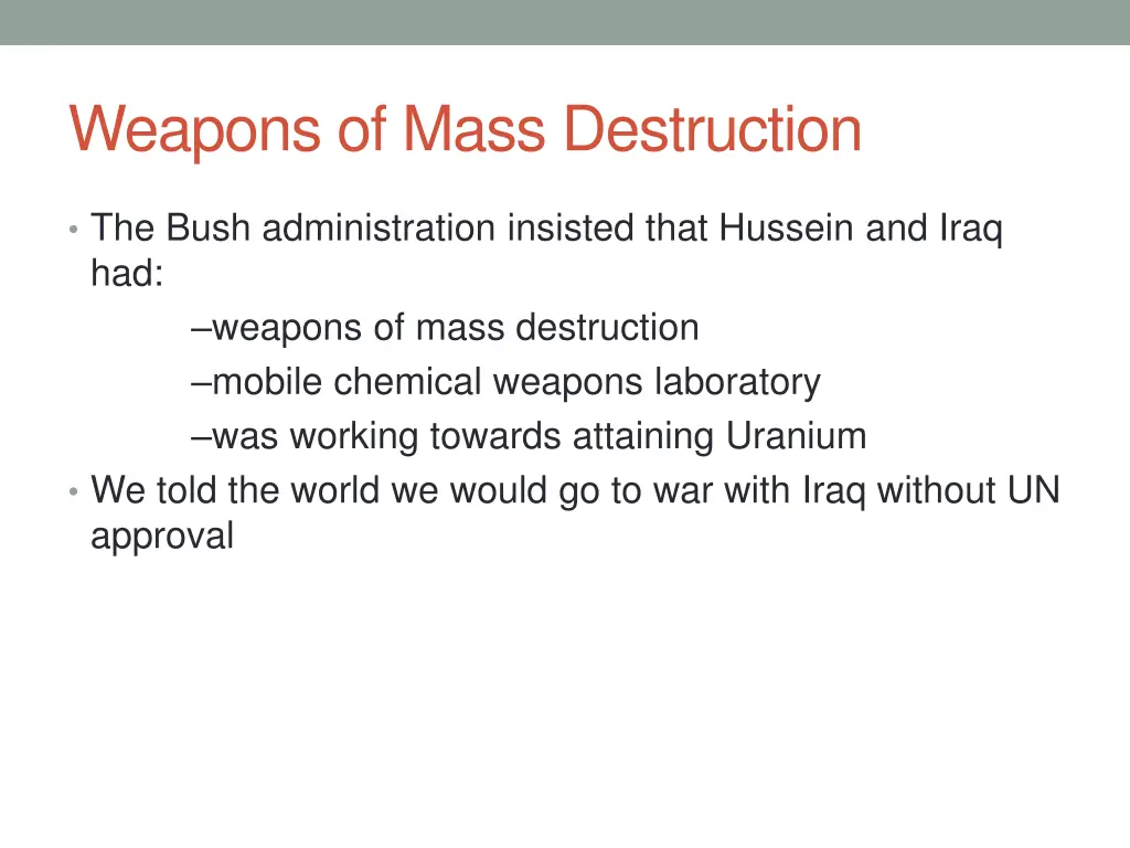 weapons of mass destruction
