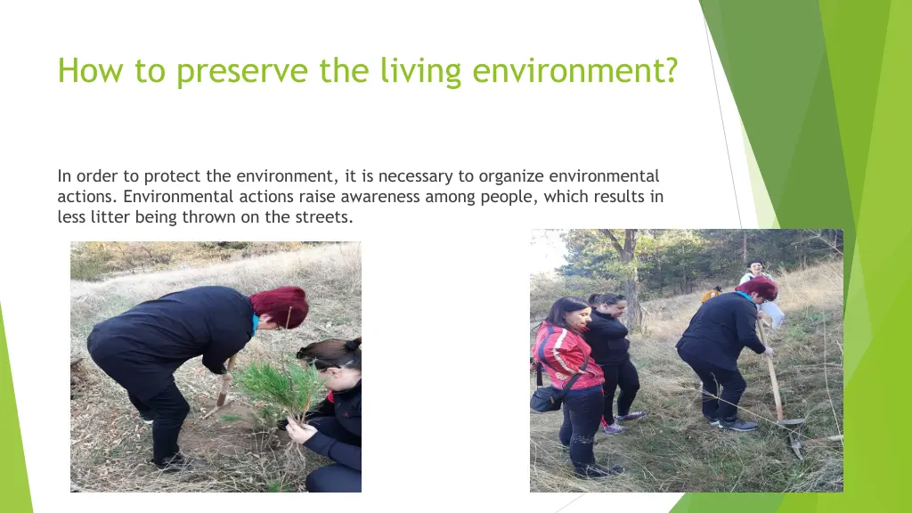 how to preserve the living environment