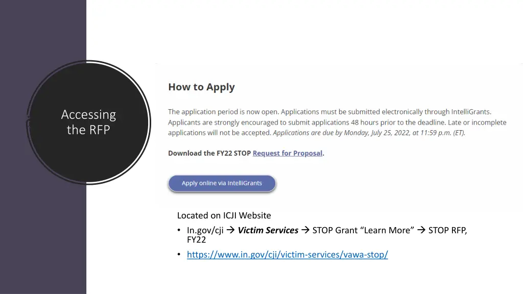 accessing the rfp