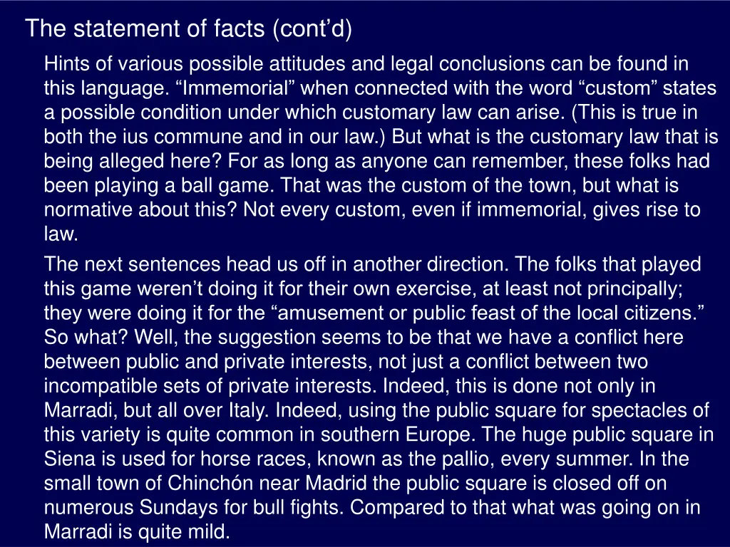 the statement of facts cont d