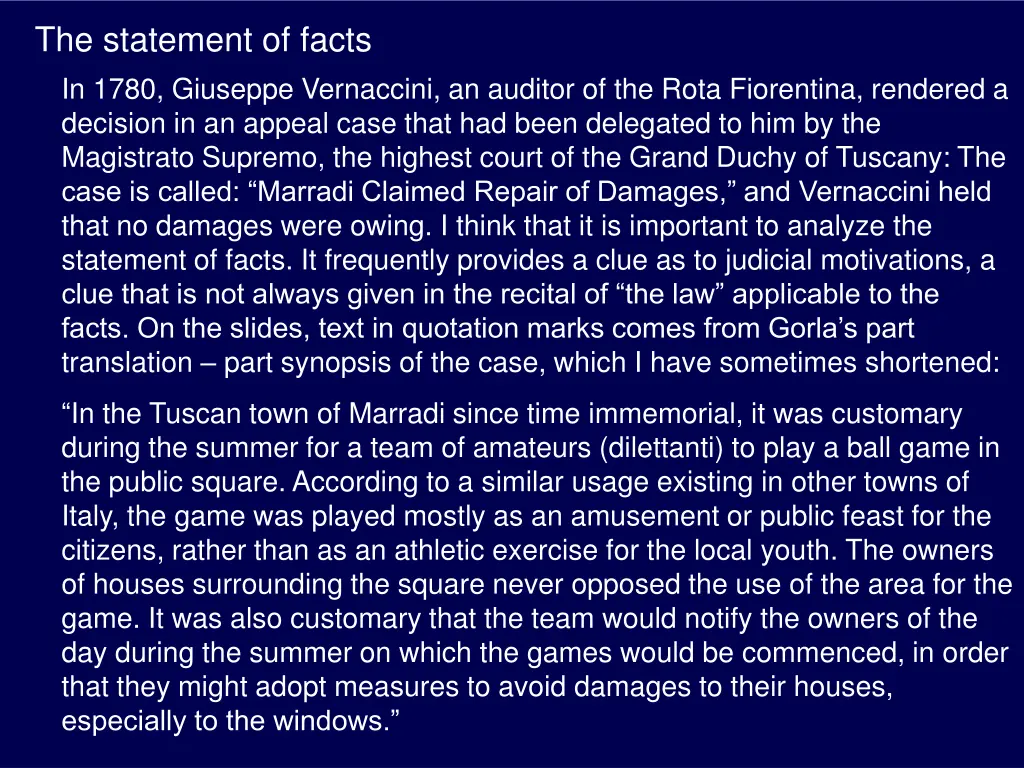 the statement of facts