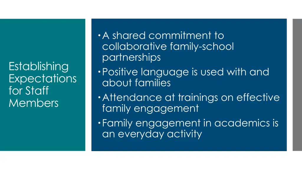 a shared commitment to collaborative family
