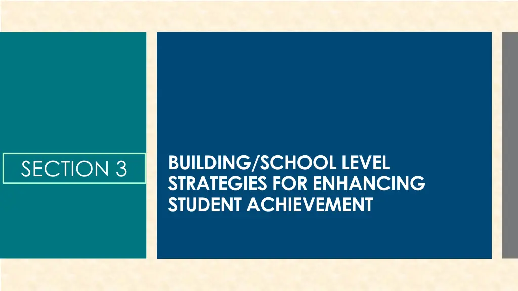 building school level strategies for enhancing