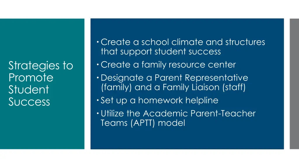 create a school climate and structures that