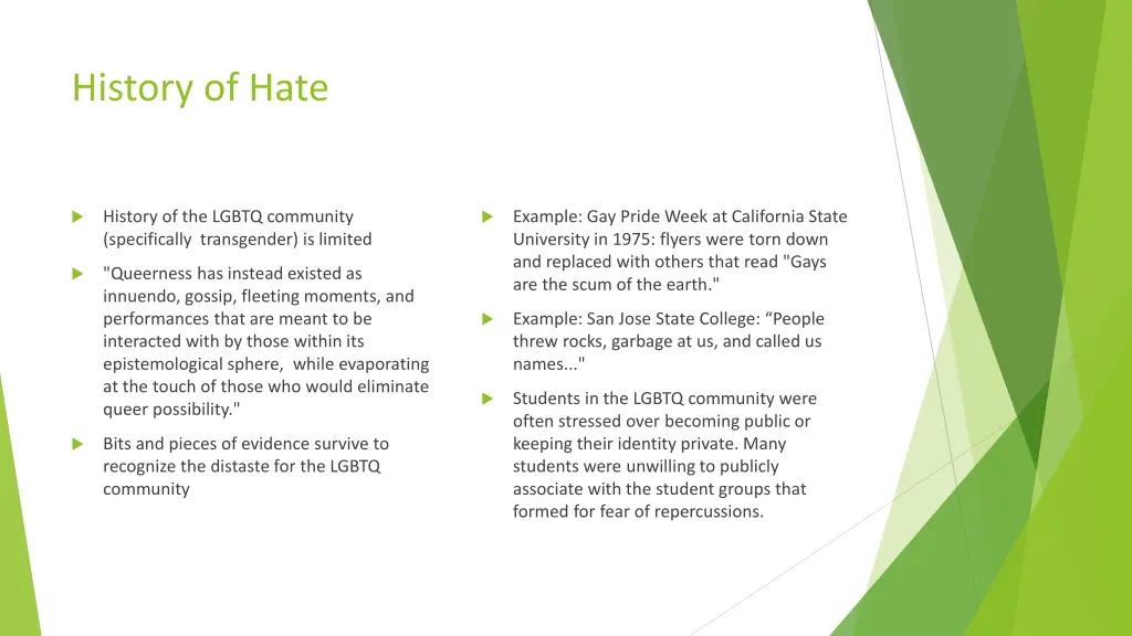 history of hate