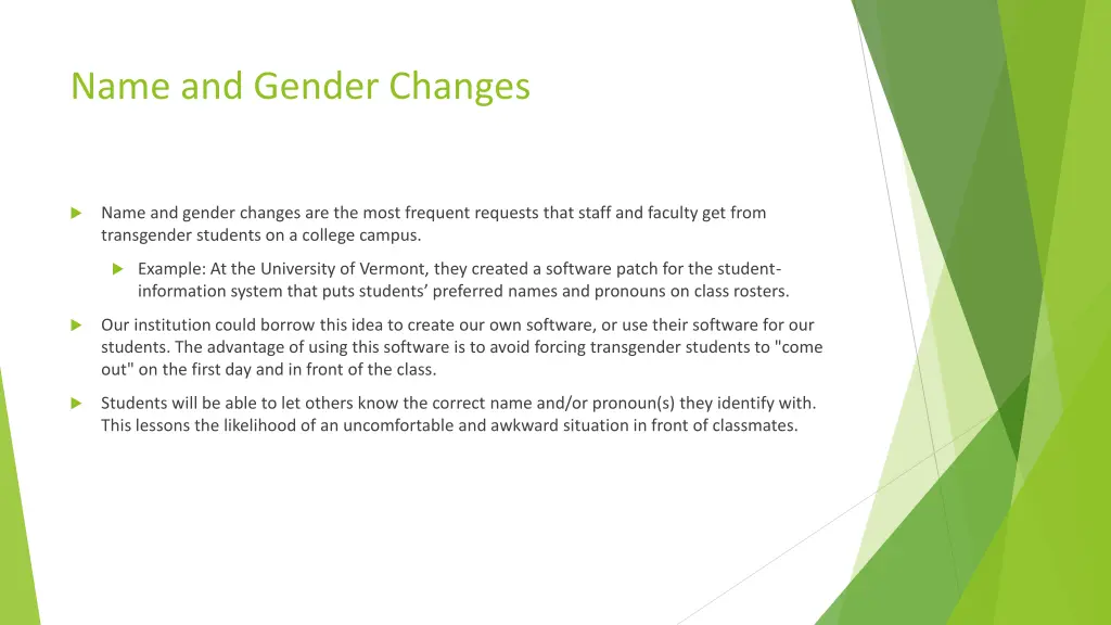 name and gender changes