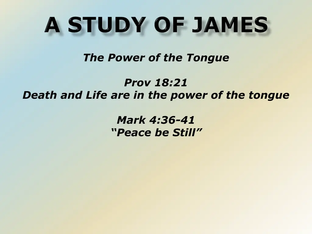 the power of the tongue