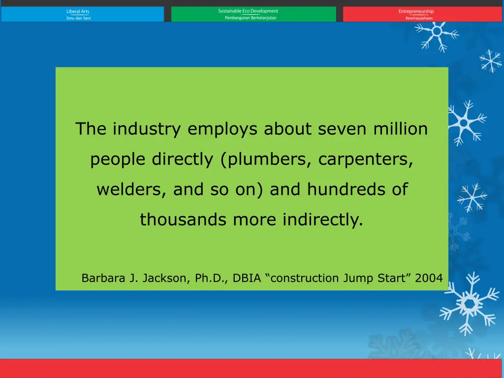 the industry employs about seven million