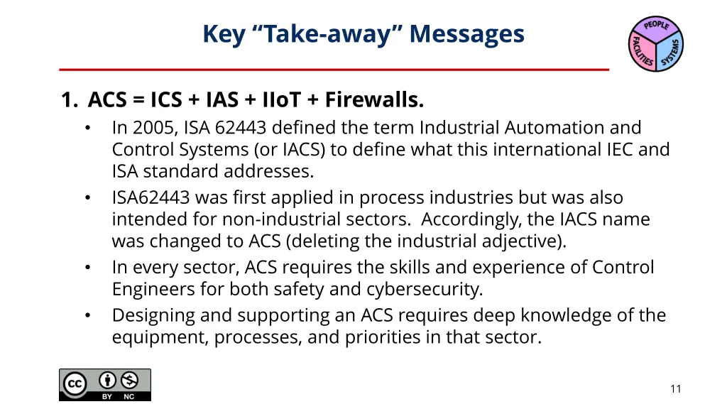 key take away messages