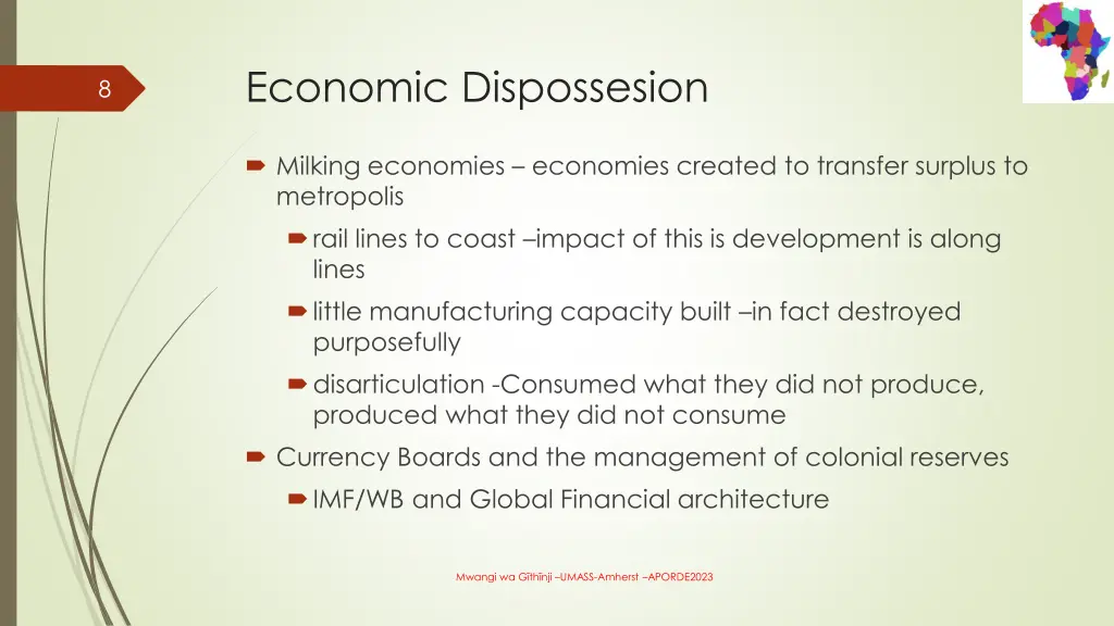economic dispossesion