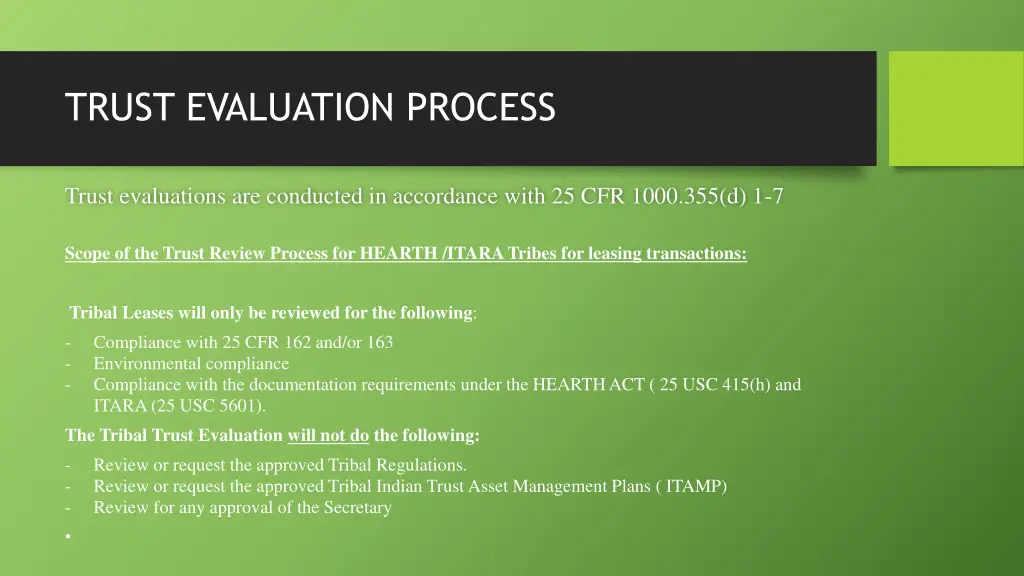 trust evaluation process