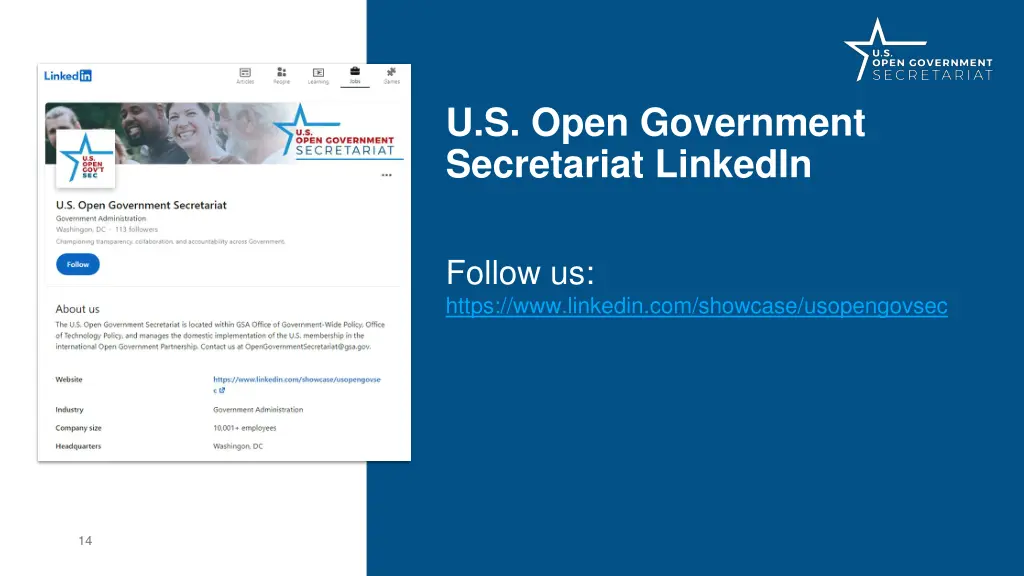 u s open government secretariat linkedin