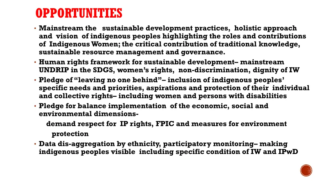 opportunities mainstream the sustainable