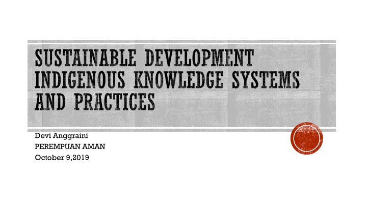 sustainable development indigenous knowledge