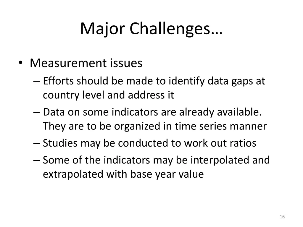 major challenges 5