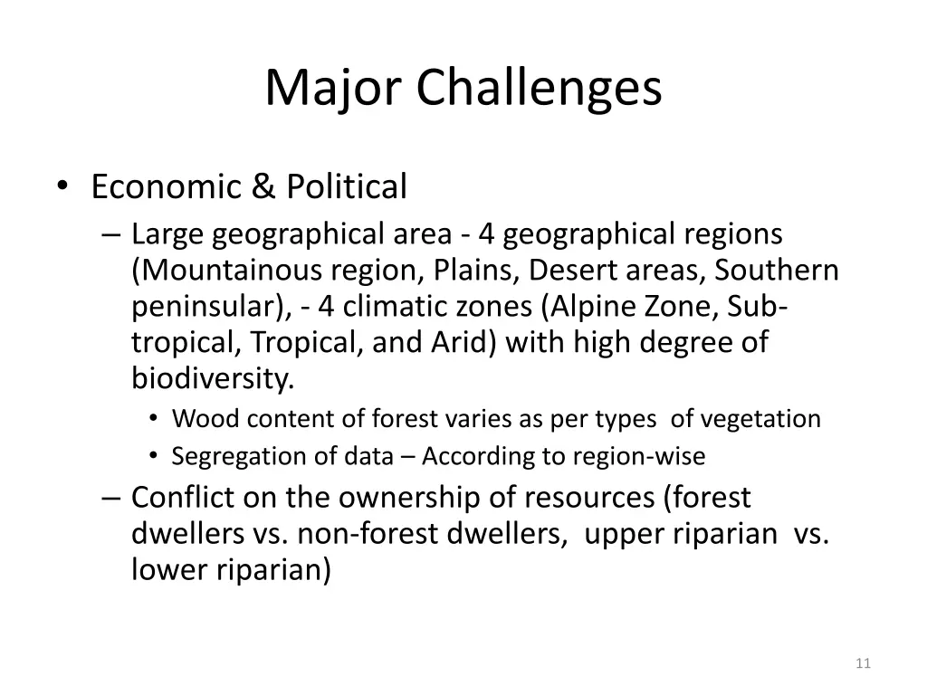 major challenges
