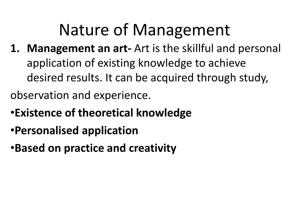 nature of management 1 management