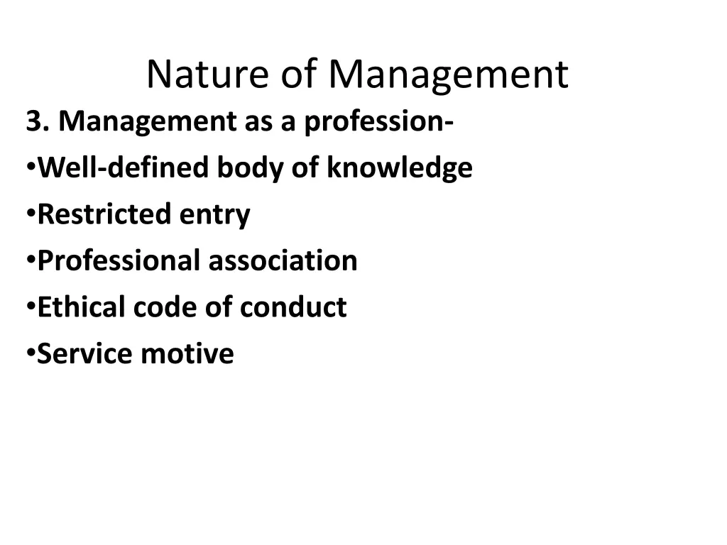 nature of management 3 management as a profession