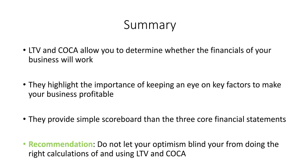summary