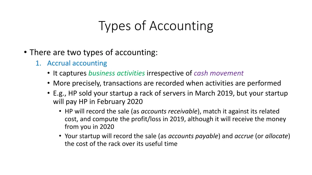 types of accounting
