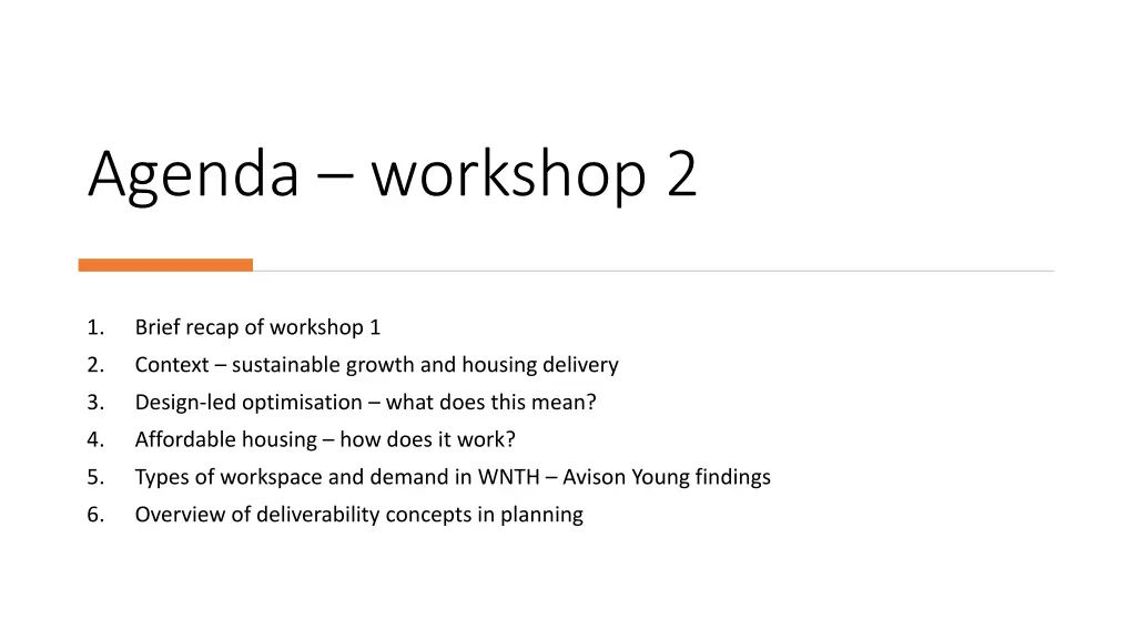 agenda workshop 2