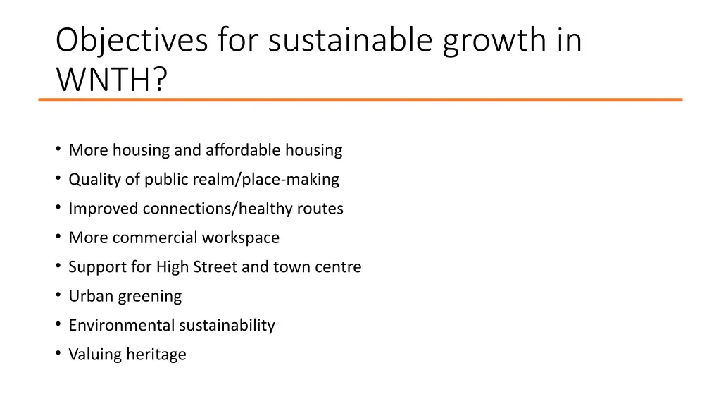 objectives for sustainable growth in wnth