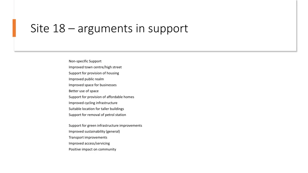 site 18 arguments in support