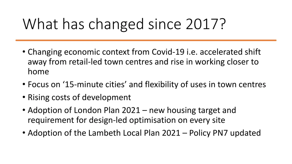 what has changed since 2017