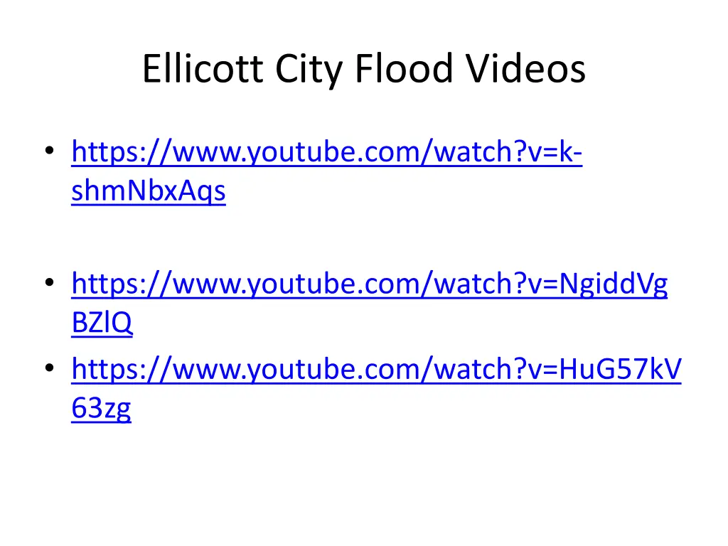 ellicott city flood videos