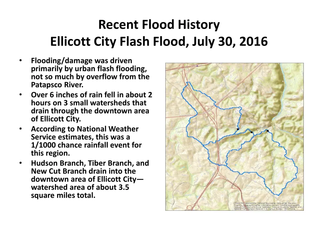 recent flood history ellicott city flash flood