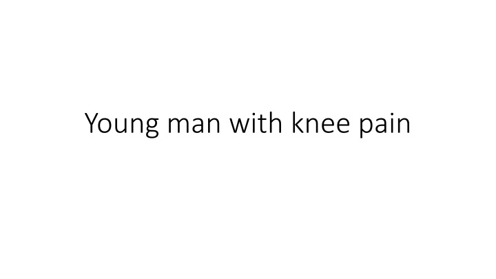 young man with knee pain
