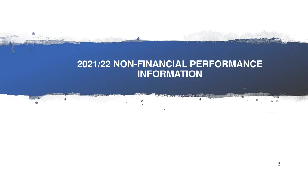 2021 22 non financial performance information