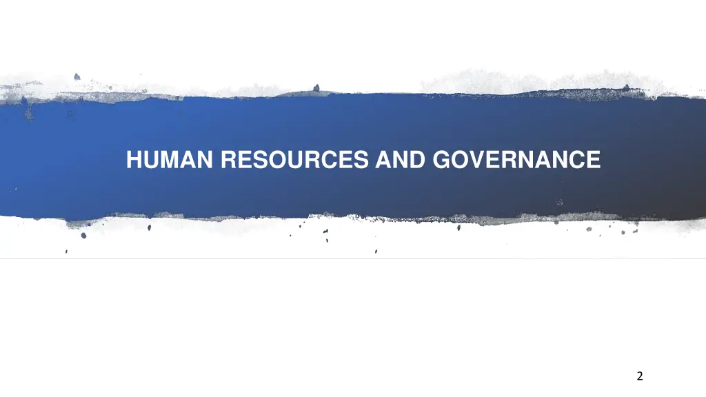 human resources and governance