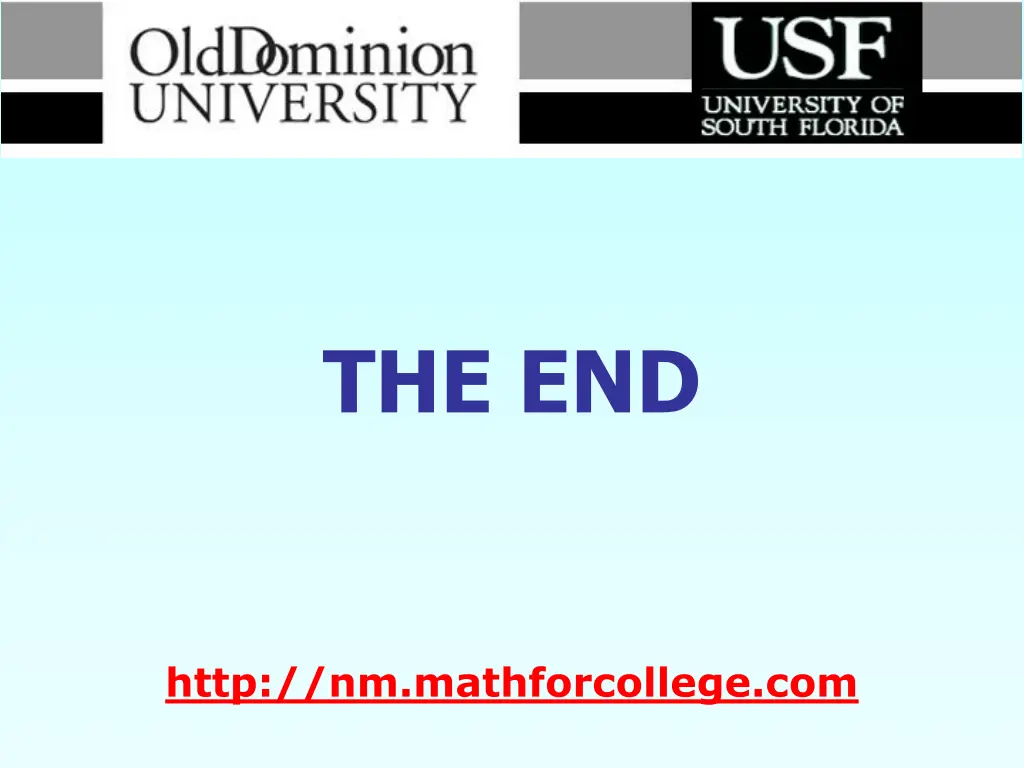 the end