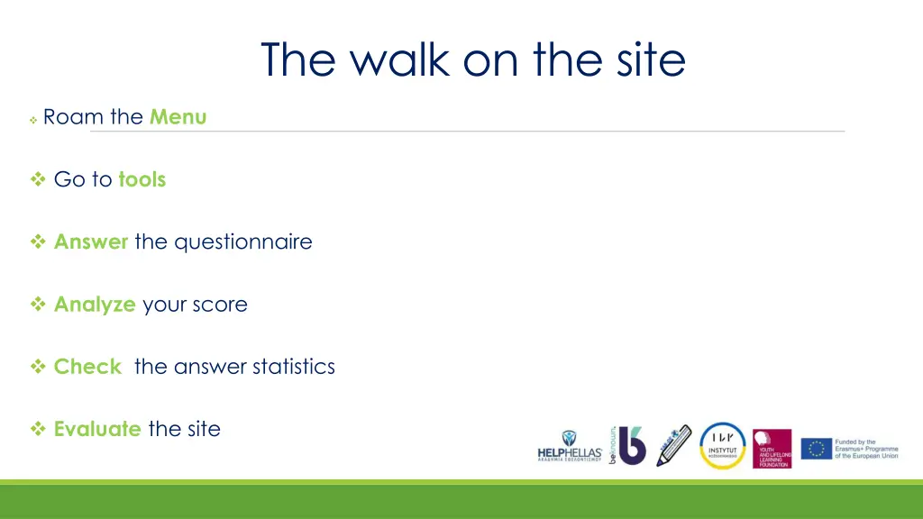 the walk on the site
