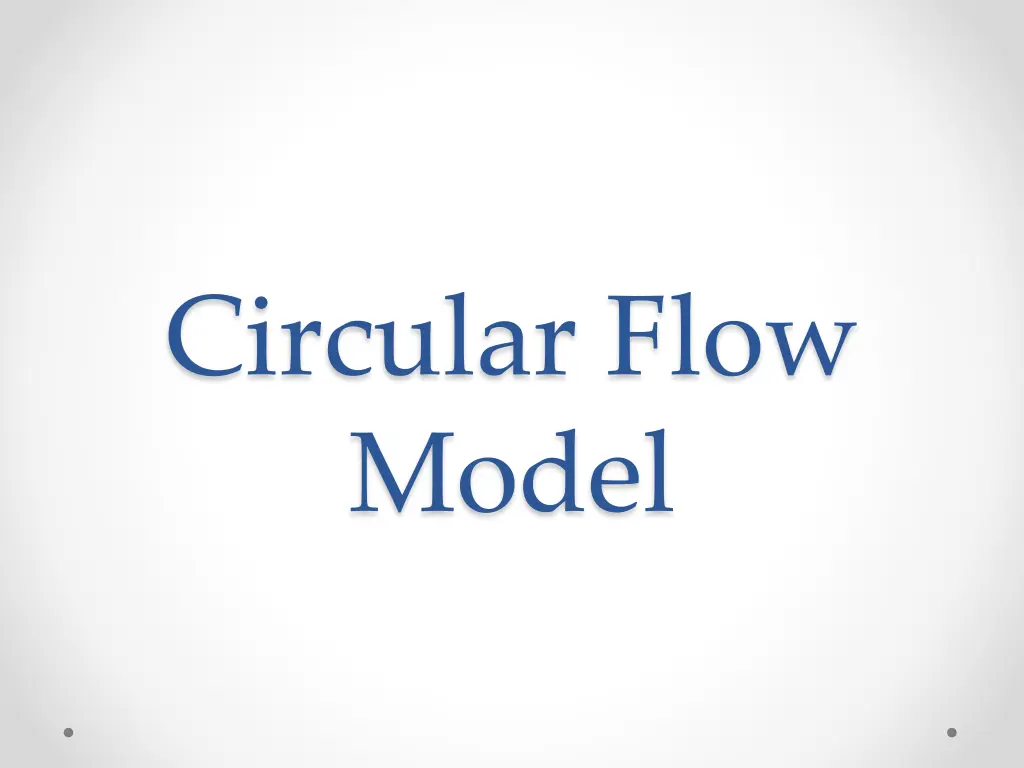 circular flow model