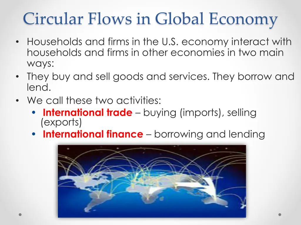 circular flows in global economy