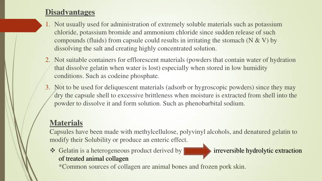 disadvantages