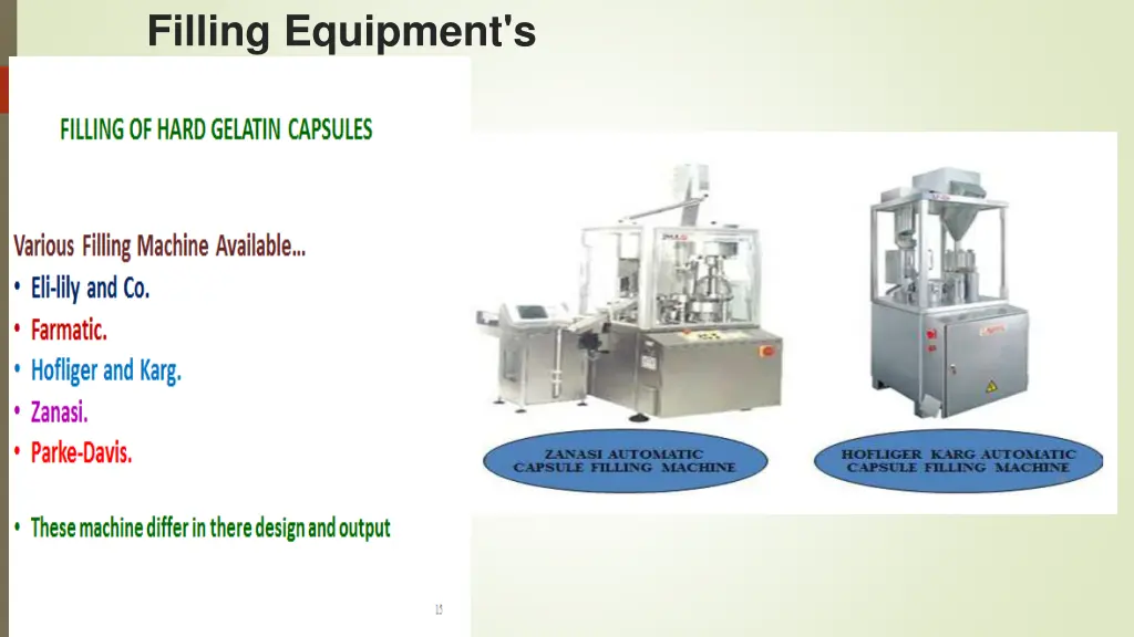 filling equipment s