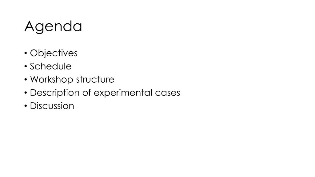 agenda