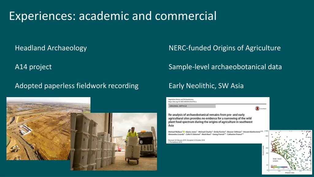 experiences academic and commercial