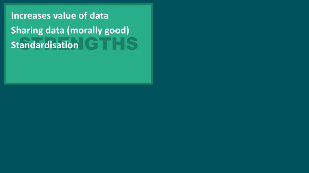 increases value of data sharing data morally good