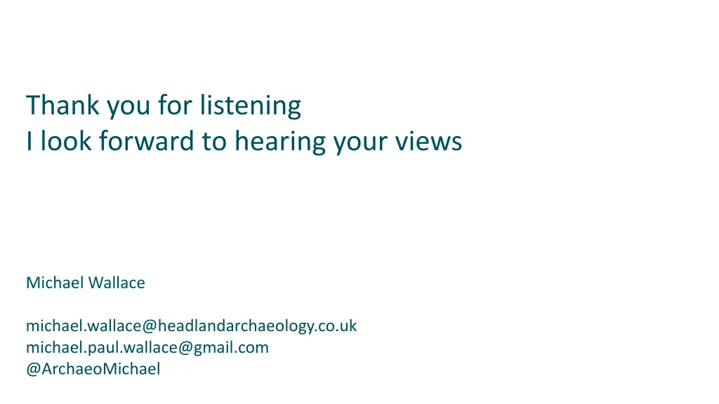 thank you for listening i look forward to hearing