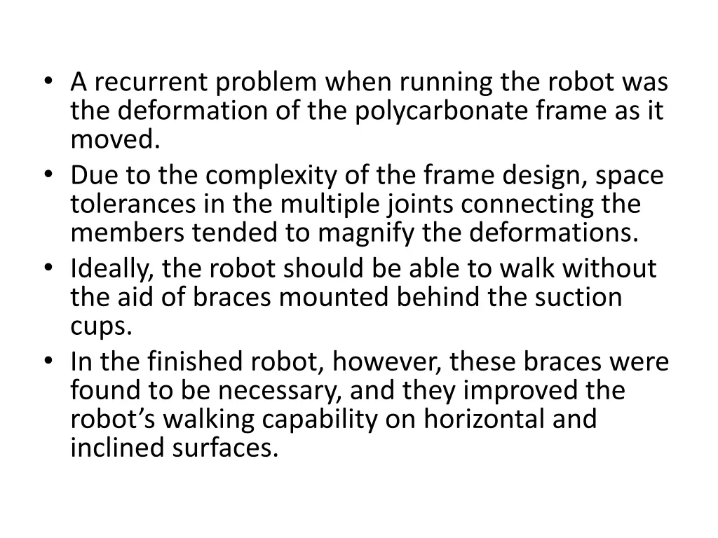 a recurrent problem when running the robot
