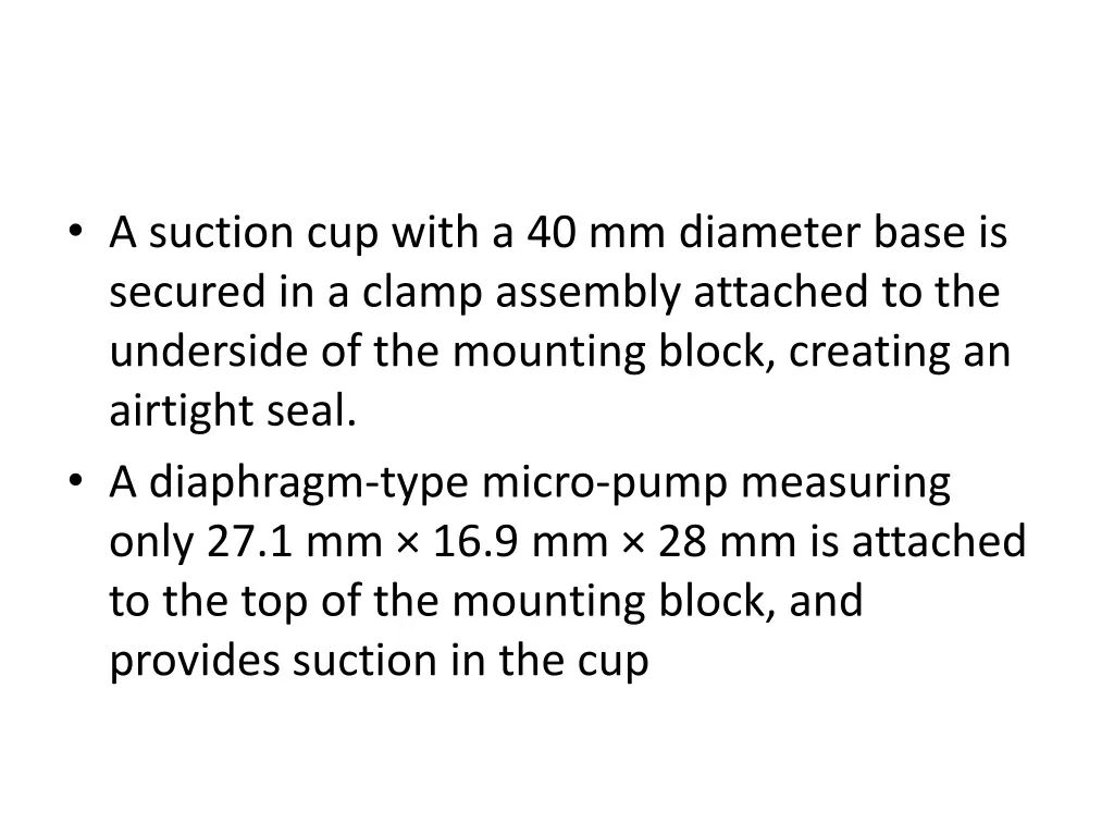 a suction cup with a 40 mm diameter base
